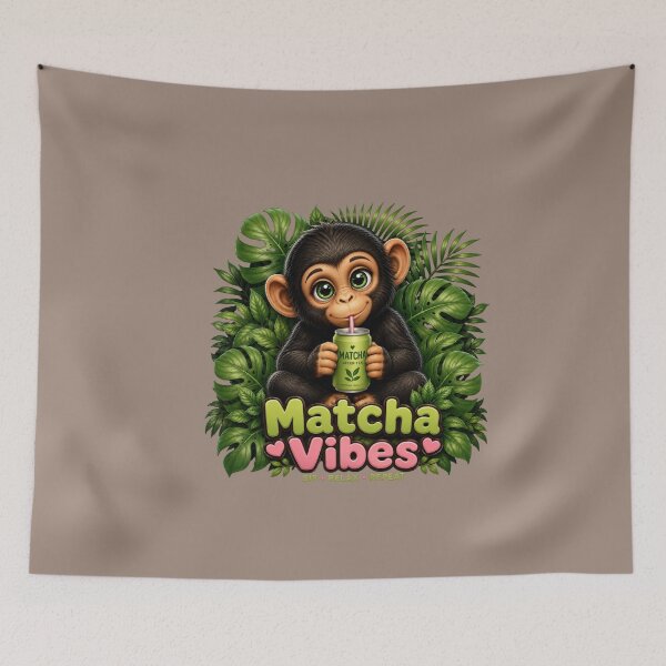 Item preview, Cute Chimp Matcha Vibes Kawaii Jungle Tea Lover T-Shirt designed and sold by Aimetoi.