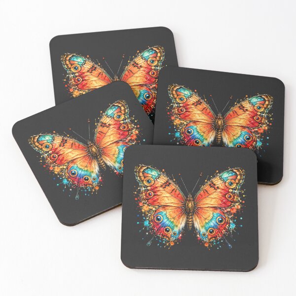 Item preview, Sunset Fantasy Butterfly Watercolor Illustration designed and sold by ColorSplash123.