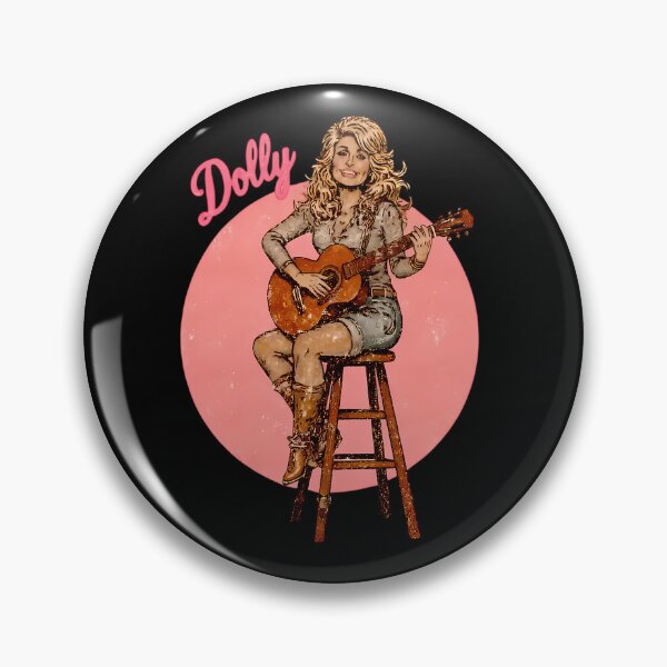 Item preview, Dolly Parton Acoustic Guitar Pink Circle Poster designed and sold by nitroexcalibur.