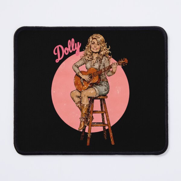 Item preview, Dolly Parton Acoustic Guitar Pink Circle Poster designed and sold by nitroexcalibur.