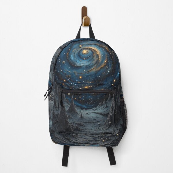Item preview, Cosmic spiral above an alien, grey world designed and sold by Mianku | Für das Leben.