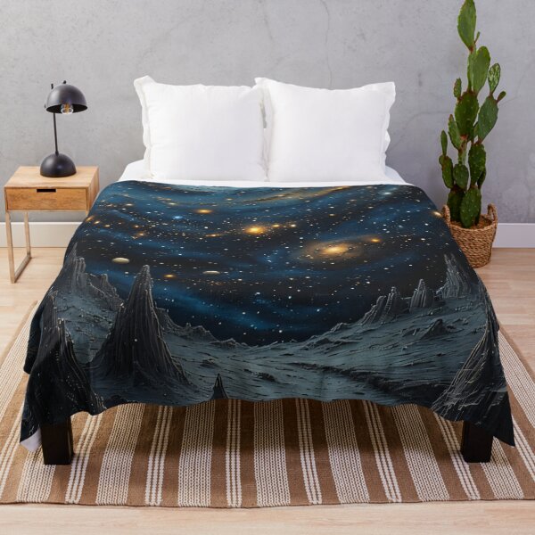 Item preview, Cosmic spiral above an alien, grey world designed and sold by Mianku | Für das Leben.
