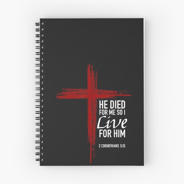 Item preview, He Died For Me So I Live For Him Christian Cross Bible Verse designed and sold by CriseldaBruning.