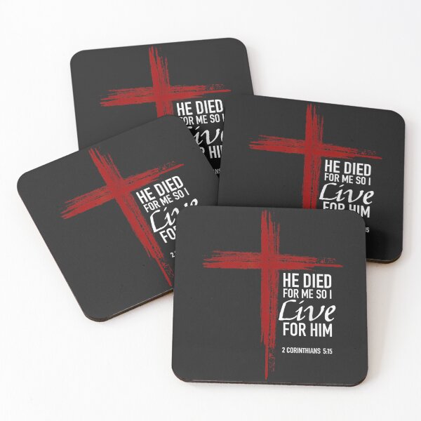 Item preview, He Died For Me So I Live For Him Christian Cross Bible Verse designed and sold by CriseldaBruning.