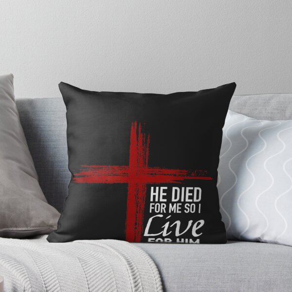 Item preview, He Died For Me So I Live For Him Christian Cross Bible Verse designed and sold by CriseldaBruning.