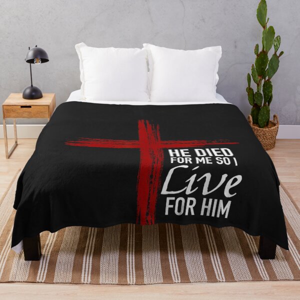 Item preview, He Died For Me So I Live For Him Christian Cross Bible Verse designed and sold by CriseldaBruning.