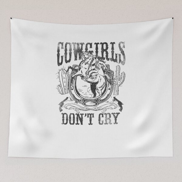 Item preview, Cowgirls Dont Cry Vintage Western Graphic Art designed and sold by The secret storage room.