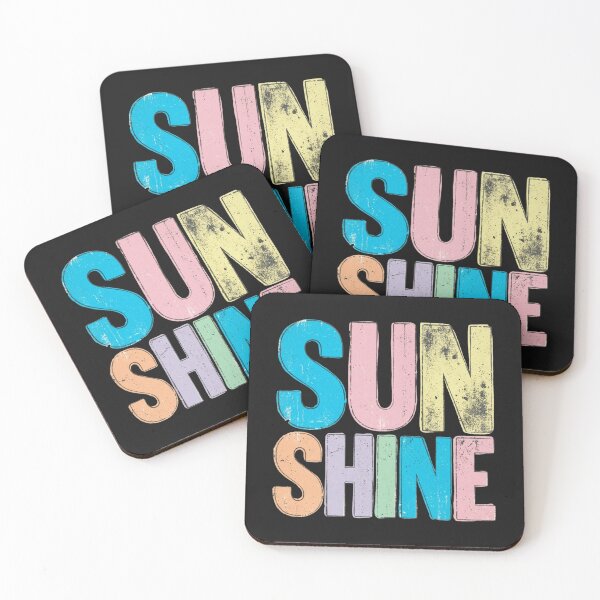 Item preview, Sunshine Retro Distressed Typography Aesthetic Art Print Happy Summer Vibe Gift for Women designed and sold by raedattia.