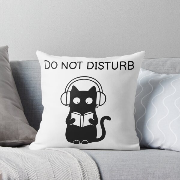 Item preview, DO NOT DISTURB Funny Black Cat Sticker designed and sold by FUEGO & NOX.