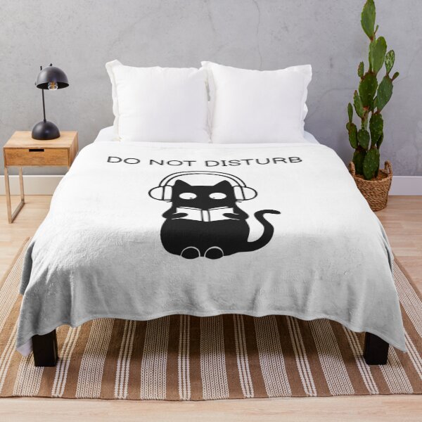 Item preview, DO NOT DISTURB Funny Black Cat Sticker designed and sold by FUEGO & NOX.