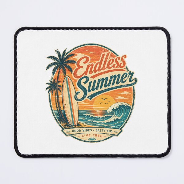 Item preview, Vintage Palm Tree Sunset Ocean Waves Design designed and sold by Awarrie.