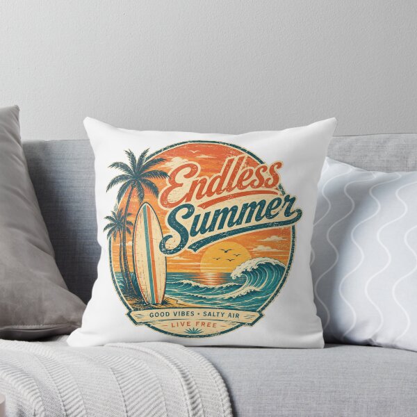 Item preview, Vintage Palm Tree Sunset Ocean Waves Design designed and sold by Awarrie.