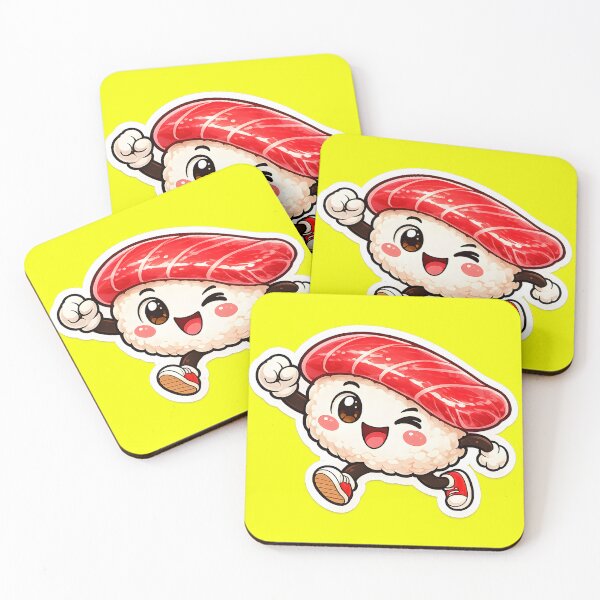 Item preview, Happy Tuna Sushi Mascot Sticker designed and sold by OddGarage.