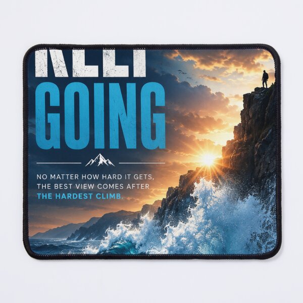 Item preview, Keep Going Ocean Motivation Poster designed and sold by CodePaws Creations.