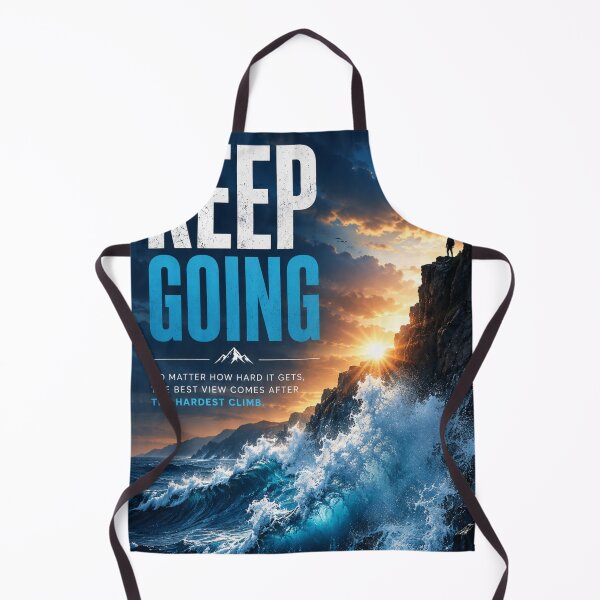Item preview, Keep Going Ocean Motivation Poster designed and sold by CodePaws Creations.