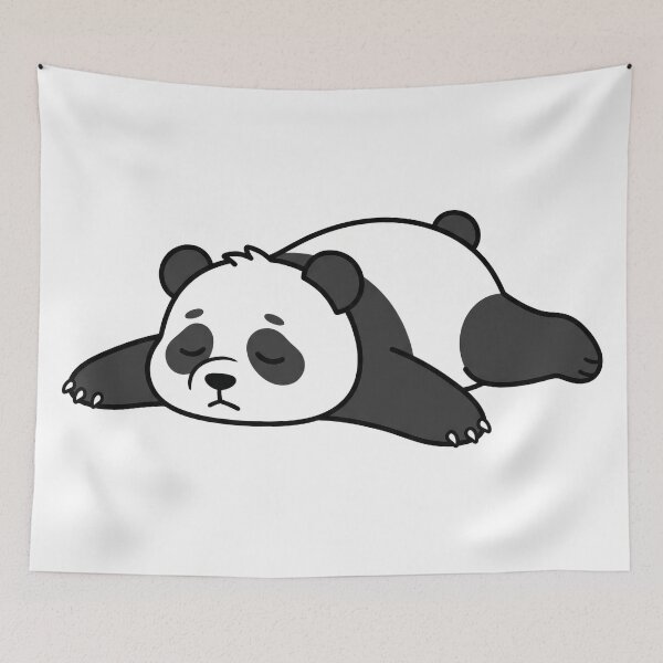 Item preview, Sleepy Lazy Panda Splooting Cute Animal Illustration designed and sold by seven things shop.