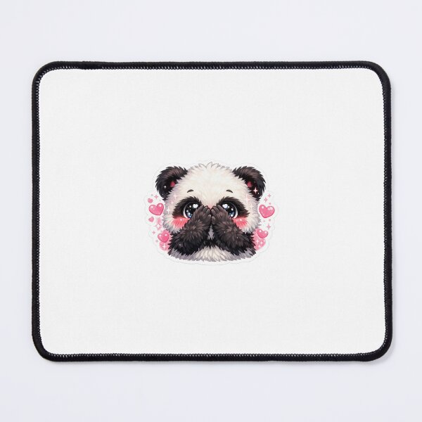 Item preview, Embarrassed Panda Sticker Kawaii Shy Animal Aesthetic for Cute Sticker Lovers designed and sold by CutePrintCorner.