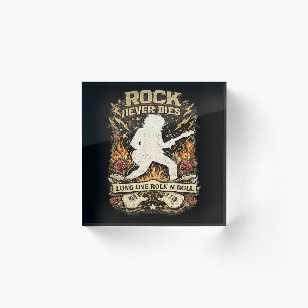 Item preview, Vintage Rock Never Dies Guitar Player Retro Rock N Roll Design designed and sold by NeO² Studio.