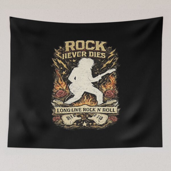Item preview, Vintage Rock Never Dies Guitar Player Retro Rock N Roll Design designed and sold by NeO² Studio.