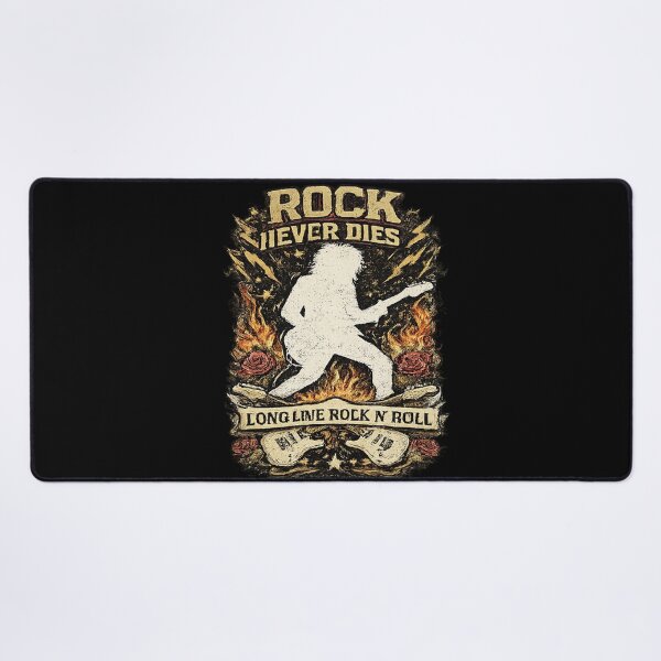 Item preview, Vintage Rock Never Dies Guitar Player Retro Rock N Roll Design designed and sold by NeO² Studio.