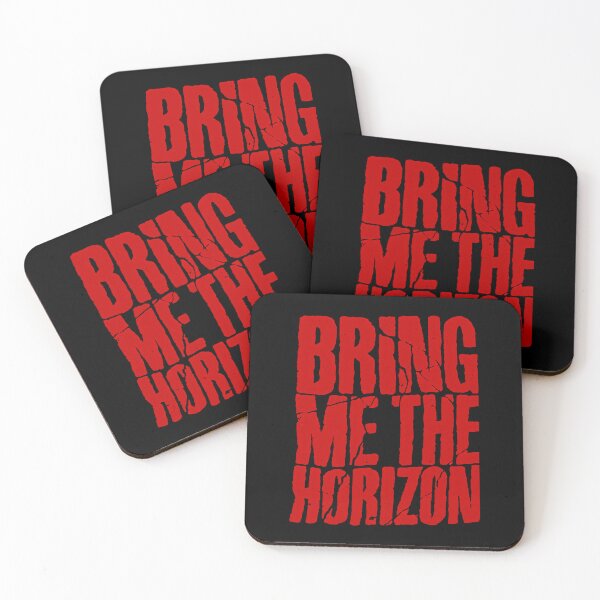 Item preview, Bring Me The Horizon Red Distressed Typography Poster designed and sold by Chibicharm's.