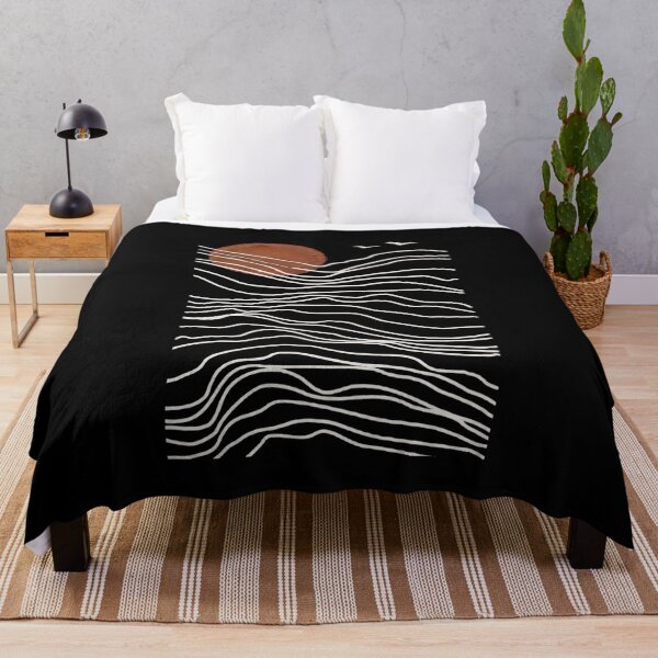 Item preview, Abstract Sun and Waves Minimalist Line Art designed and sold by Shopeon Designs.