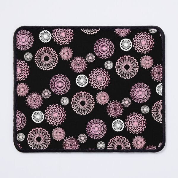 Item preview, White and Pink Mandalas on Black designed and sold by JaygiesDesign.