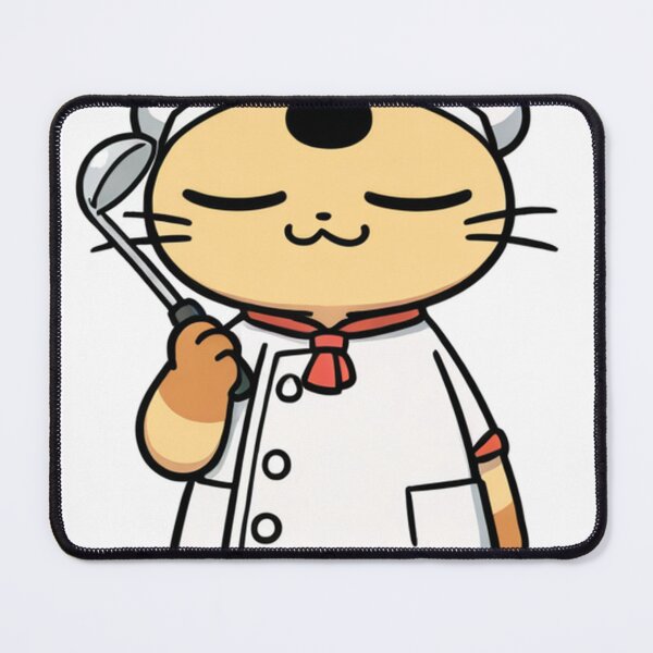 Item preview, Cat - Orange Chef White Toque Red Scarf designed and sold by World-Pets.