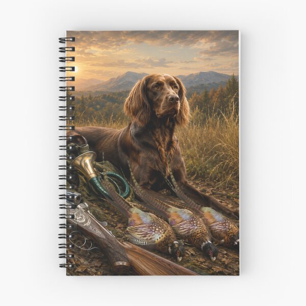Item preview, German Longhaired Pointer Hunting Companion | Fine Art Sporting Dog Illustration designed and sold by TammyHunterArt.