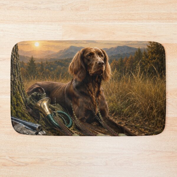 Item preview, German Longhaired Pointer Hunting Companion | Fine Art Sporting Dog Illustration designed and sold by TammyHunterArt.