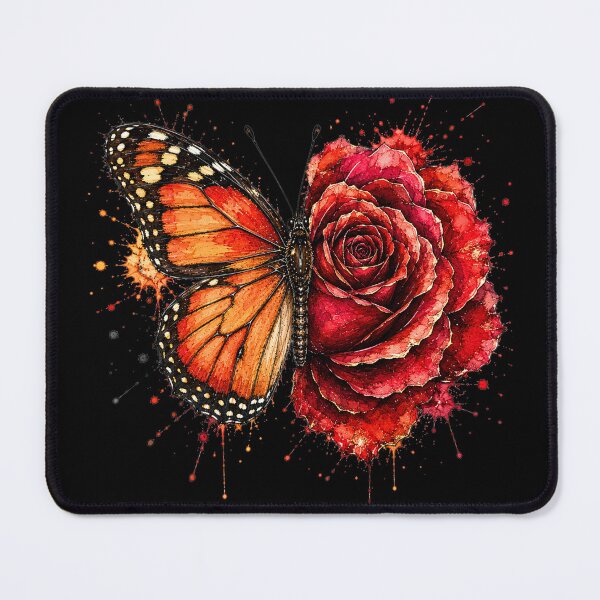 Item preview, Rose Butterfly Watercolor Illustration designed and sold by ColorSplash123.