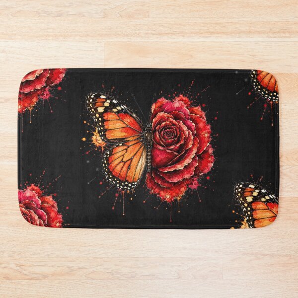 Item preview, Rose Butterfly Watercolor Illustration designed and sold by ColorSplash123.