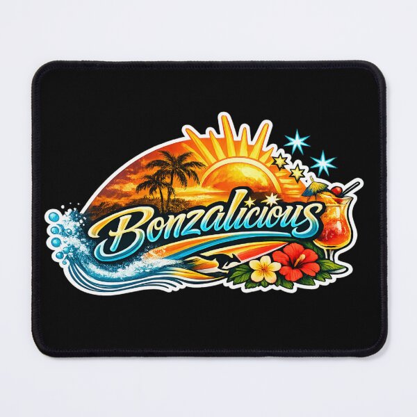 Item preview, Bonzalicious Tropical Beach Sunset Logo designed and sold by EverclearDesign.