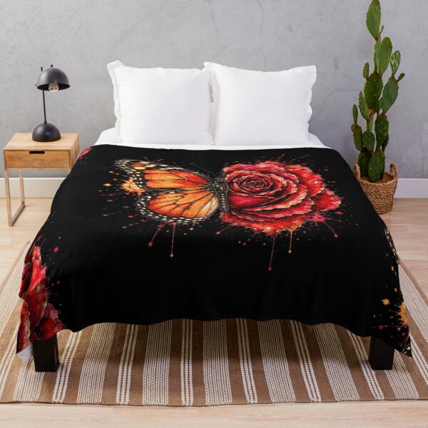 Item preview, Rose Butterfly Watercolor Illustration designed and sold by ColorSplash123.