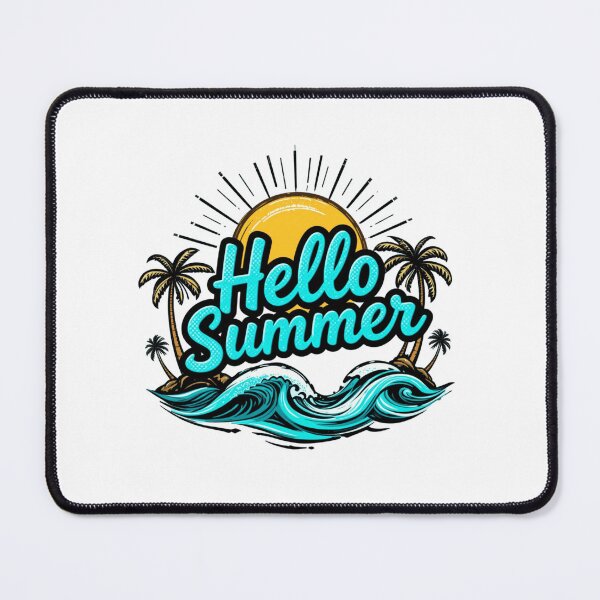 Item preview, Tropical Beach Waves Palm Trees Sunshine Vintage Summer Design designed and sold by Awarrie.