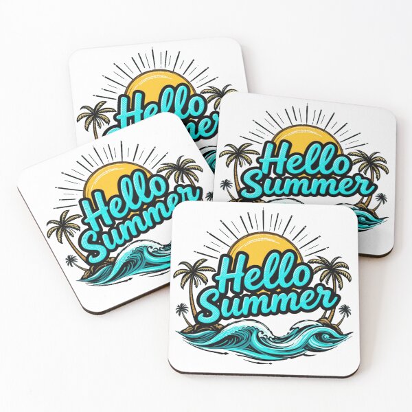 Item preview, Tropical Beach Waves Palm Trees Sunshine Vintage Summer Design designed and sold by Awarrie.