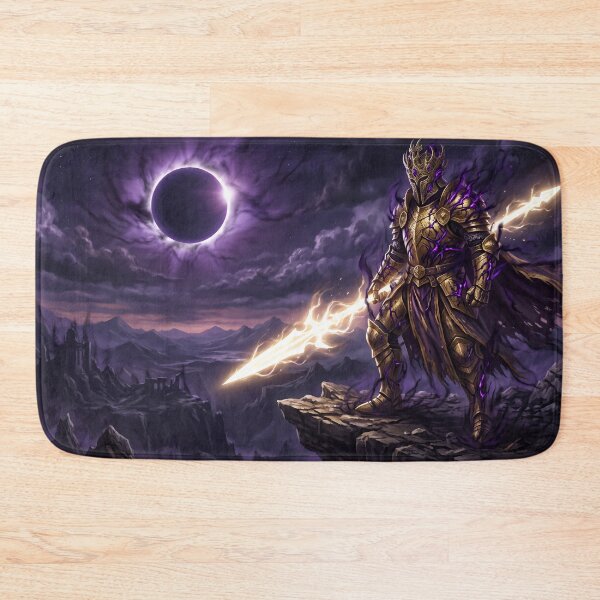 Item preview, Eclipse Paladin Corrupted Golden Knight Dark Fantasy Art designed and sold by TheRichGallery.