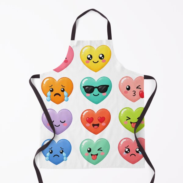 Item preview, Cute Kawaii Heart Emoji Set Colorful Emotion Expression Aesthetic designed and sold by Rehnair.
