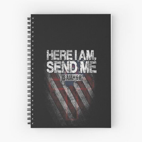 Item preview, Here I Am Send Me American Flag Cross Isaiah 6 8 Bible Verse designed and sold by CriseldaBruning.