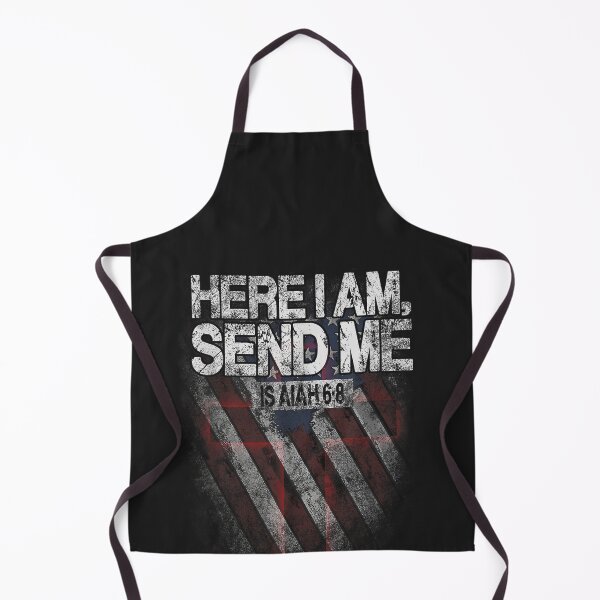 Item preview, Here I Am Send Me American Flag Cross Isaiah 6 8 Bible Verse designed and sold by CriseldaBruning.