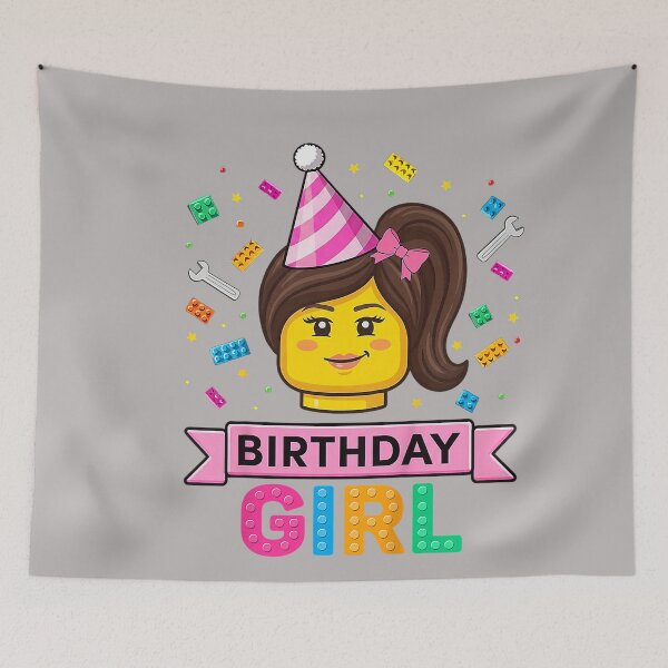 Item preview, Building Bricks Girl Birthday Party Master Builder Blocks designed and sold by GreggRoss.