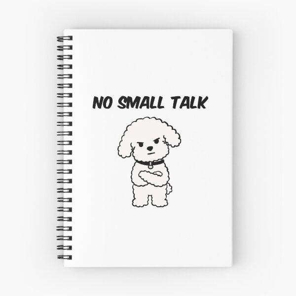Item preview, No Small Talk Cute Introvert Dog Funny Quote designed and sold by pinkystickstore.
