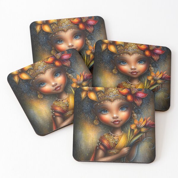 Item preview, Vibrant Cultural Portrait with Floral Accents designed and sold by Artessie.