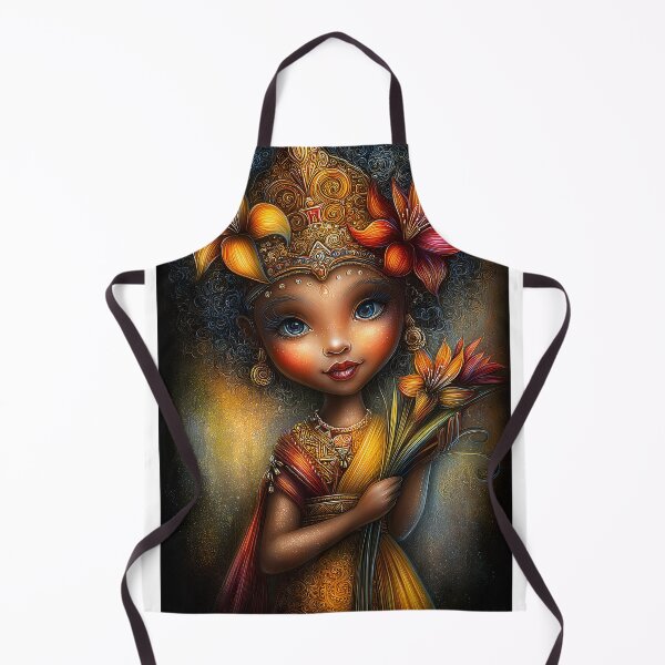 Item preview, Vibrant Cultural Portrait with Floral Accents designed and sold by Artessie.