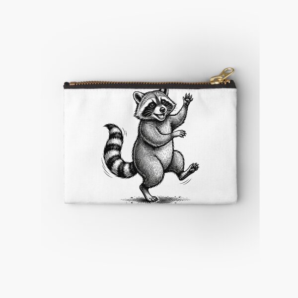 Item preview, Joyful Dancing Raccoon Vintage Woodcut Art designed and sold by seven things shop.