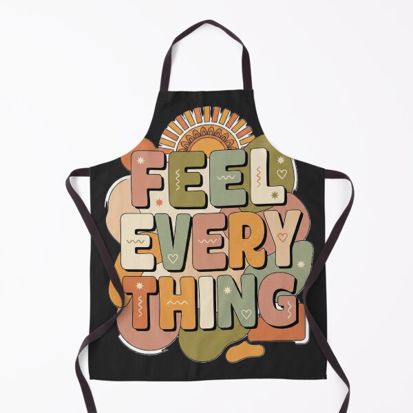Item preview, Feel Every Thing Retro Groovy Boho Mental Health Quote designed and sold by ConfuseLab Alt.