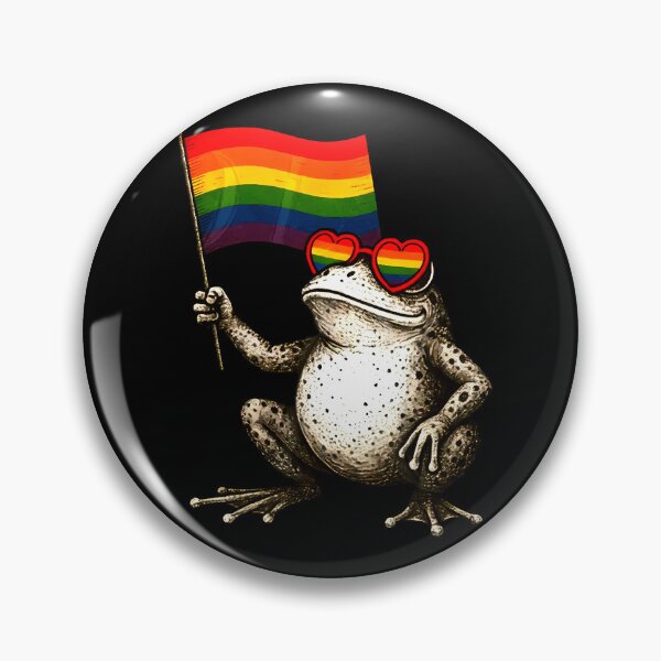 Artikelvorschau, Frosch mit Regenbogenflagge, Herzbrille, LGBT-Pride-Poster entworfen und verkauft von Chibicharm's.