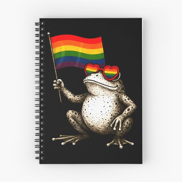 Item preview, Frog Holding Rainbow Flag Heart Glasses LGBT Pride Poster designed and sold by Chibicharm's.