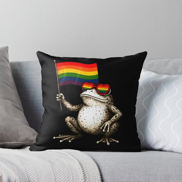 Item preview, Póster del Orgullo LGBT con rana sosteniendo gafas con forma de corazón y la bandera arcoíris designed and sold by Chibicharm's.