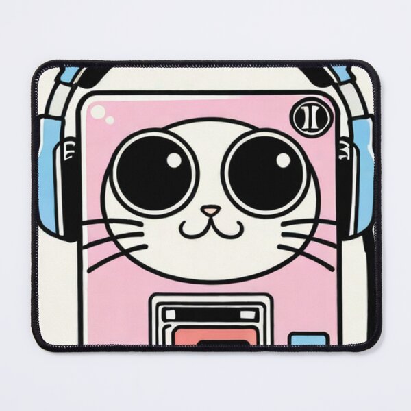 Item preview, Cat - Pink Walkman Retro Headphones designed and sold by World-Pets.